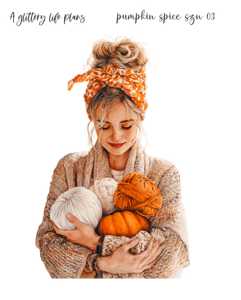 Pumpkin Spice Szn XL Large Deco Stickers for Planners and Journals