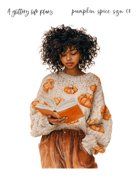 Pumpkin Spice Szn XL Large Deco Stickers for Planners and Journals