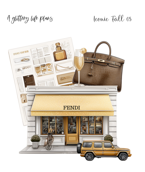 Iconic Fall XL Large Deco Stickers for Planners and Journals