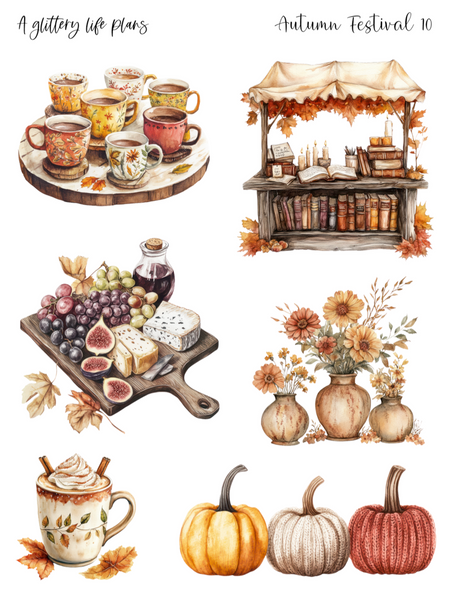 Autumn FestivalDecorative Stickers for Planners and Journals