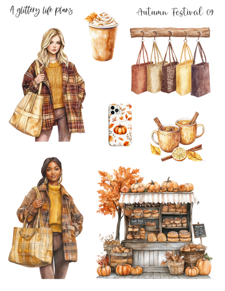 Autumn FestivalDecorative Stickers for Planners and Journals