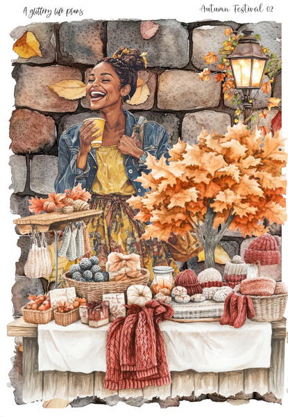 Grande Autumn Festival deco Sticker Sheet for Planners and Journals