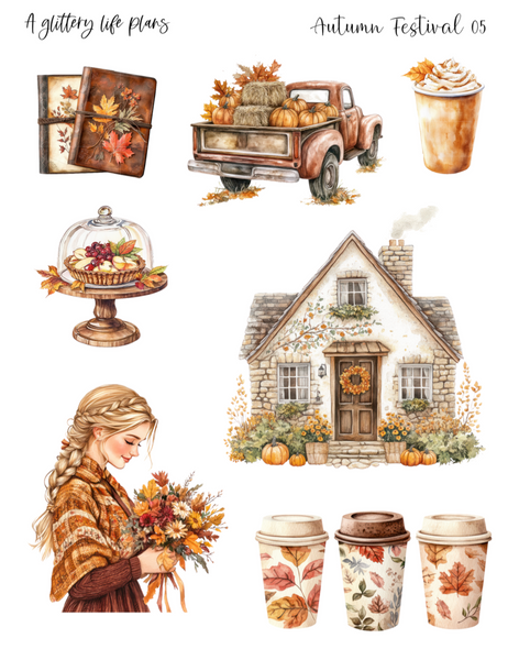 Autumn FestivalDecorative Stickers for Planners and Journals