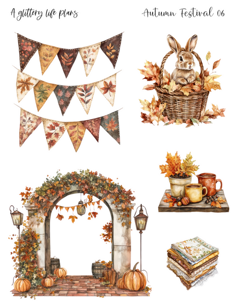 Autumn FestivalDecorative Stickers for Planners and Journals