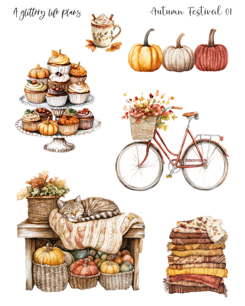 Autumn FestivalDecorative Stickers for Planners and Journals