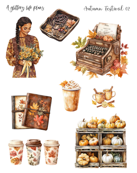 Autumn FestivalDecorative Stickers for Planners and Journals