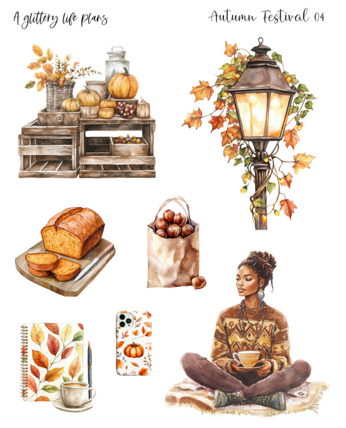 Autumn FestivalDecorative Stickers for Planners and Journals