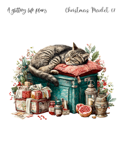 Christmas Market XL Decorative Stickers for Planners and Journals