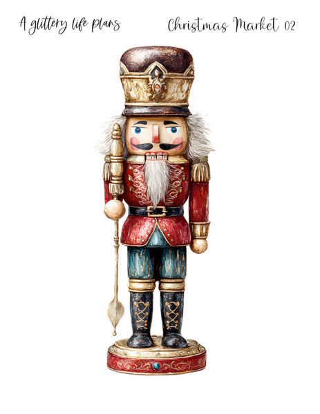 Christmas Market XL Decorative Stickers for Planners and Journals