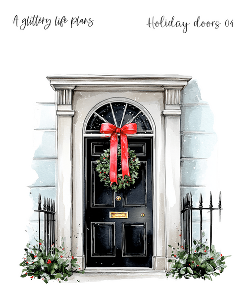 Holiday Doors XL Large Deco Stickers for Planners and Journals