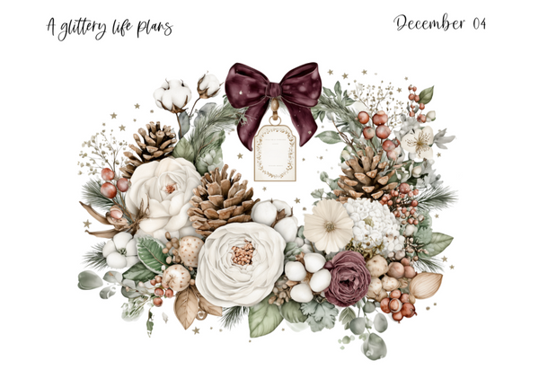 December XL Decorative Stickers for Planners and Journals