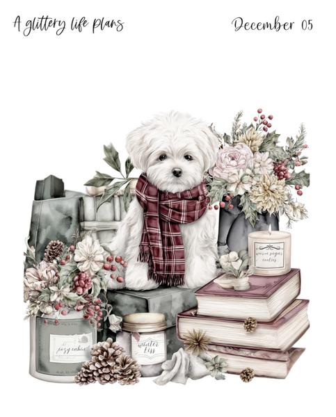 December XL Decorative Stickers for Planners and Journals