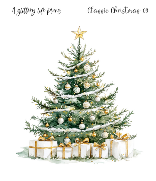 Classic Christmas XL Decorative Stickers for Planners and Journals
