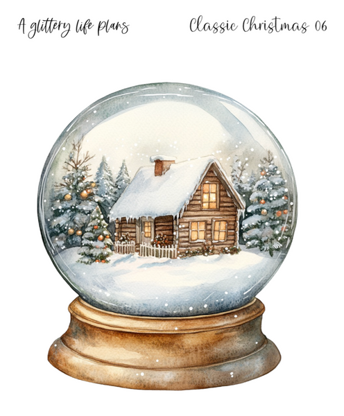 Classic Christmas XL Decorative Stickers for Planners and Journals