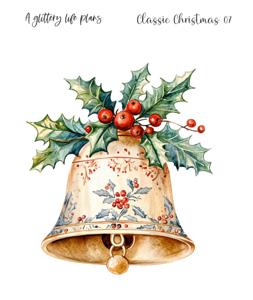 Classic Christmas XL Decorative Stickers for Planners and Journals