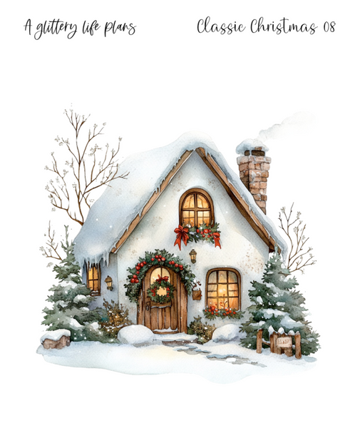 Classic Christmas XL Decorative Stickers for Planners and Journals