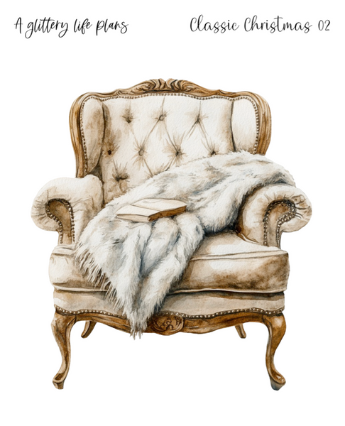 Classic Christmas XL Decorative Stickers for Planners and Journals