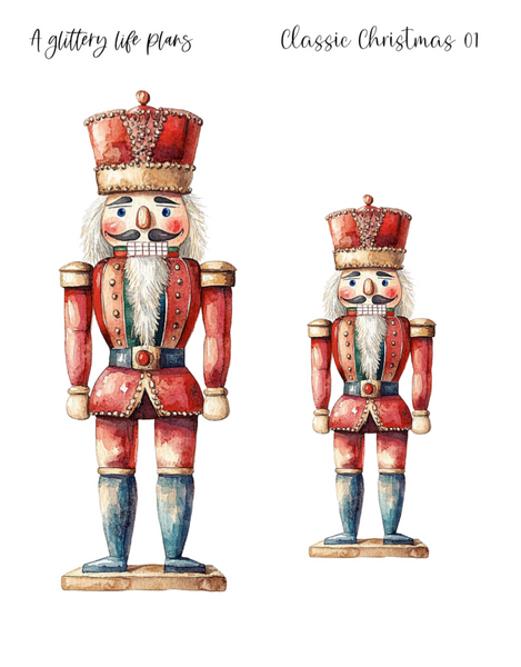 Classic Christmas XL Decorative Stickers for Planners and Journals