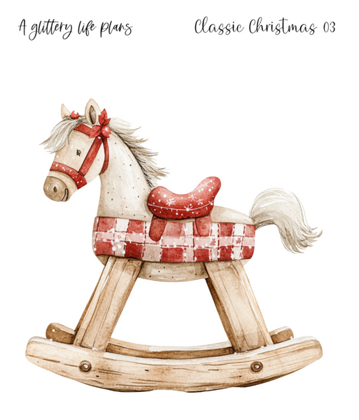 Classic Christmas XL Decorative Stickers for Planners and Journals