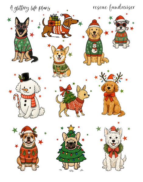 Rescue fundraiser deco sticker sheet