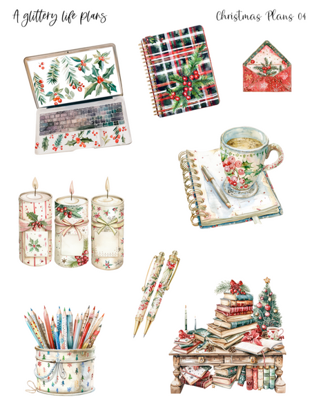 Christmas Plans Decorative Stickers for Planners and Journals