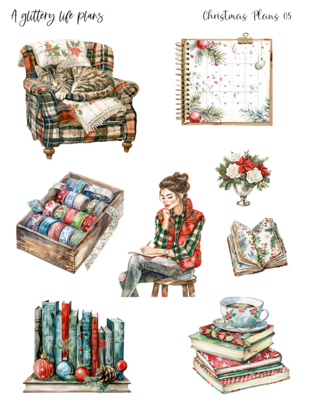 Christmas Plans Decorative Stickers for Planners and Journals