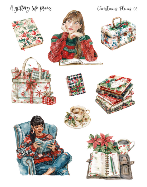 Christmas Plans Decorative Stickers for Planners and Journals