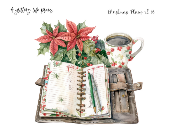 Christmas Plans XL Large Deco Stickers for Planners and Journals
