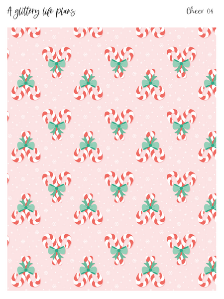 Cheer Holiday Washi Tear Sticker Sheets for Planners and Journals