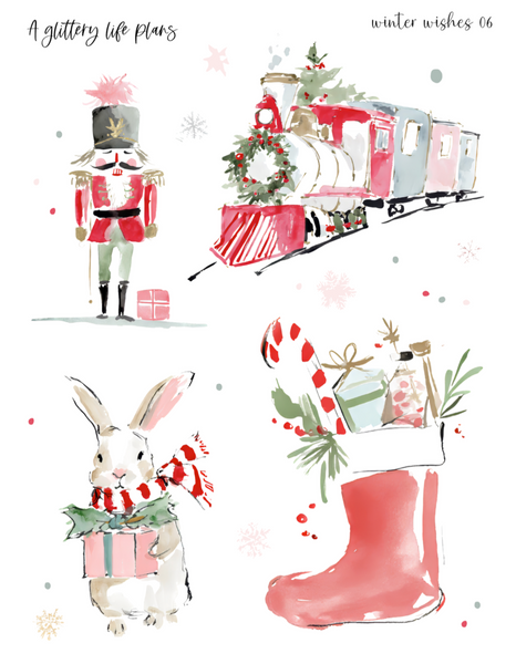 Sweet Winter Wishes Decorative Stickers for Planners and Journals