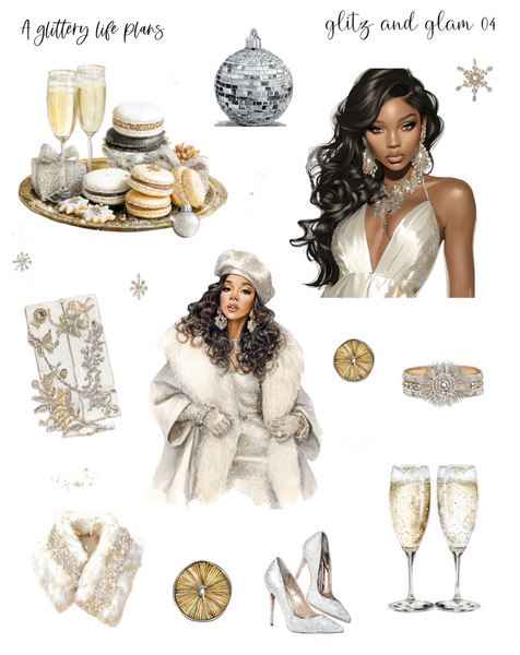 Glitz and Glam Decorative Stickers for Planners and Journals