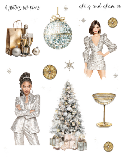 Glitz and Glam Decorative Stickers for Planners and Journals