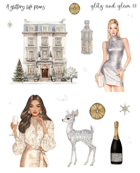 Glitz and Glam Decorative Stickers for Planners and Journals