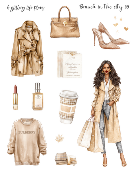 Brunch in the City Decorative Stickers for Planners and Journals