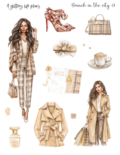Brunch in the City Decorative Stickers for Planners and Journals