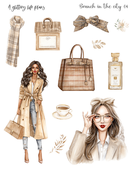 Brunch in the City Decorative Stickers for Planners and Journals