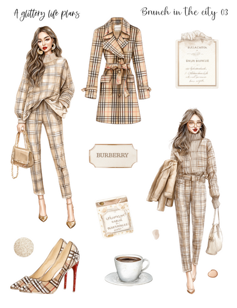 Brunch in the City Decorative Stickers for Planners and Journals