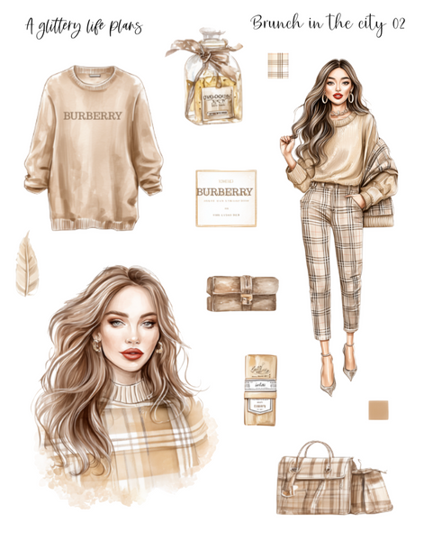 Brunch in the City Decorative Stickers for Planners and Journals