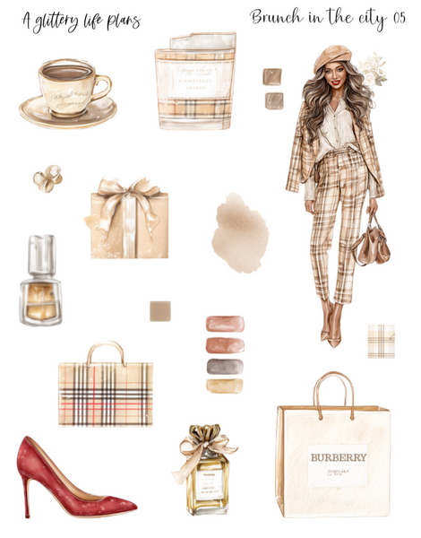 Brunch in the City Decorative Stickers for Planners and Journals