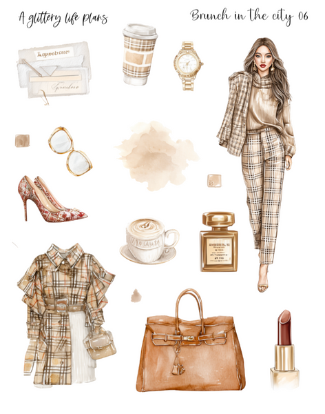 Brunch in the City Decorative Stickers for Planners and Journals