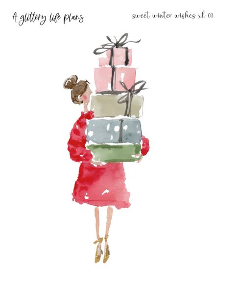 Sweet Winter Wishes XL Decorative Stickers for Planners and Journals