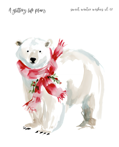 Sweet Winter Wishes XL Decorative Stickers for Planners and Journals