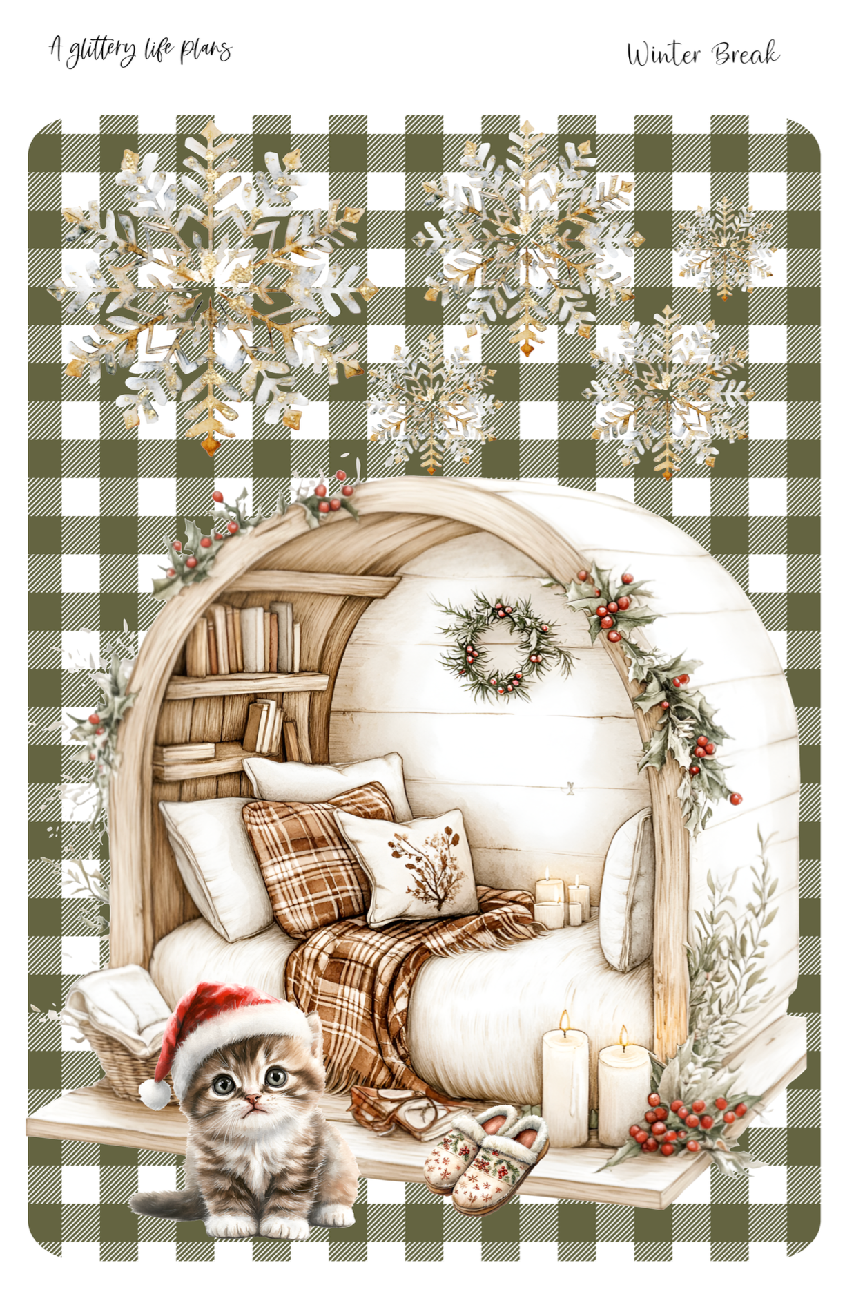 Winter Break Grande deco Sticker Sheet for Planners and Journals