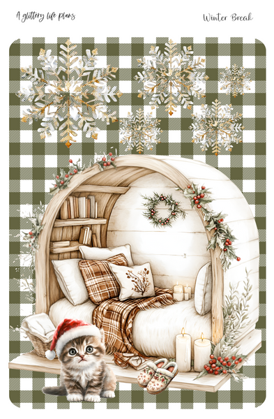 Winter Break Grande deco Sticker Sheet for Planners and Journals