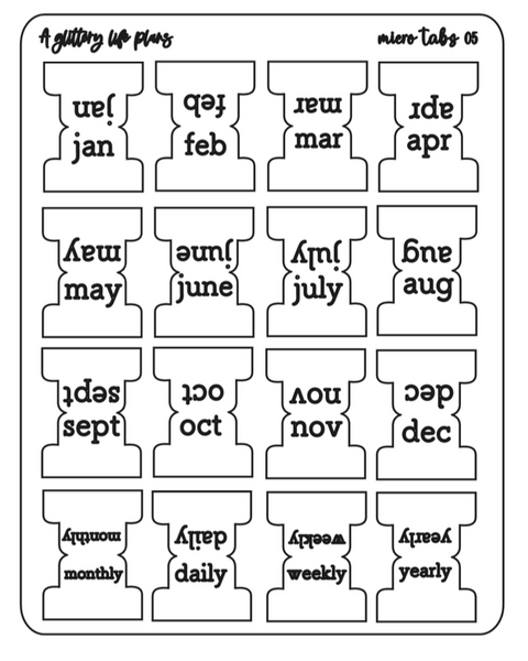 Premium Matte Micro Tabs Planner and Journal Sticker Sheets