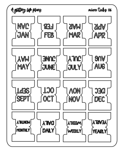Premium Matte Micro Tabs Planner and Journal Sticker Sheets