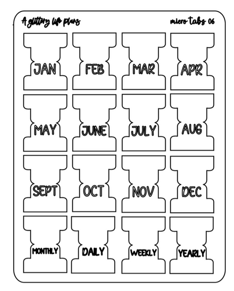 Washi Matte Micro Tabs Planner and Journal Sticker Sheets