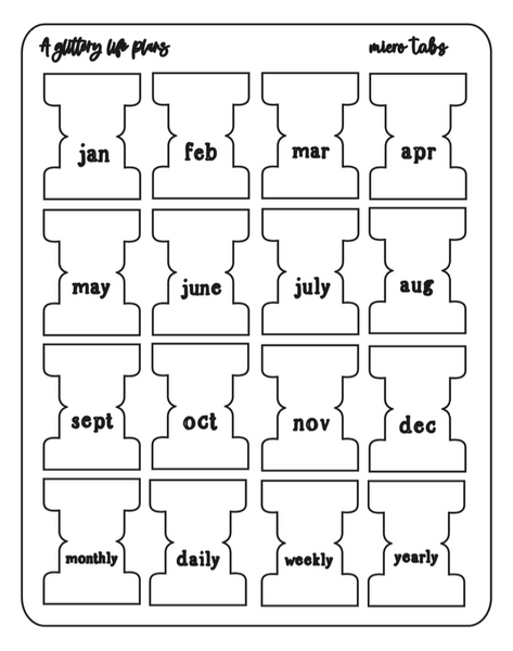 Washi Matte Micro Tabs Planner and Journal Sticker Sheets