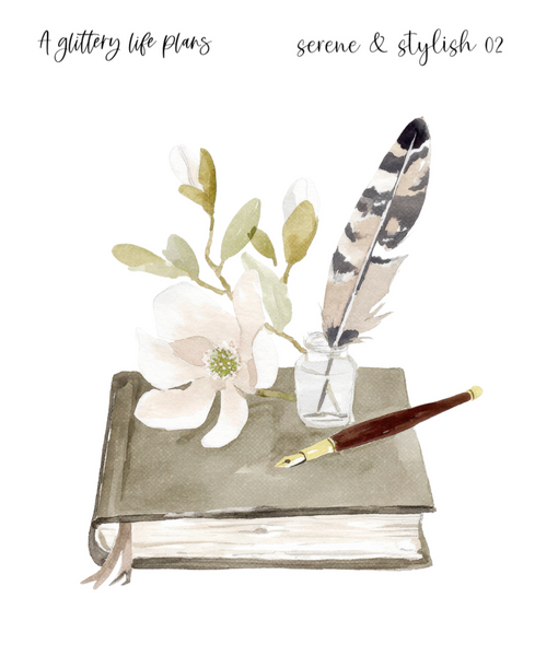 Serene & Stylish XL Decorative Stickers for Planners and Journals