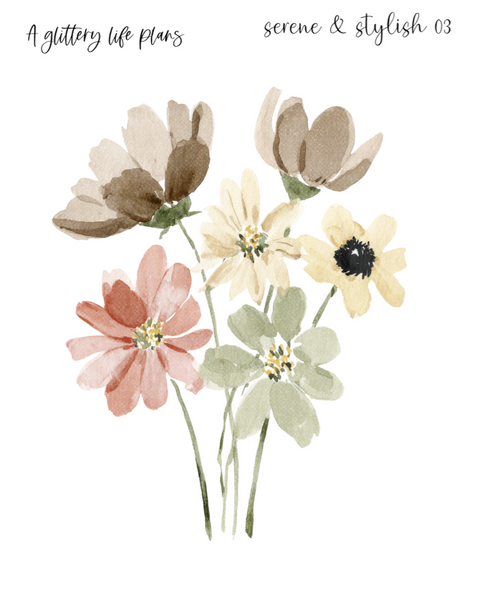 Serene & Stylish XL Decorative Stickers for Planners and Journals